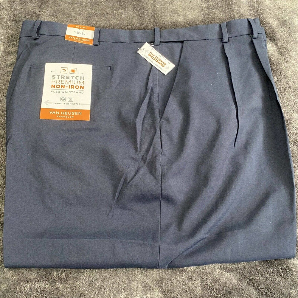 Big&Tall VAN HEUSEN Flex Traveler navy NWT 58x32